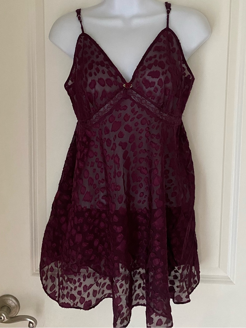 Gilligan & O'Malley Y2K Cheetah Print Sheer Dress Grunge Coquette Layer Festival